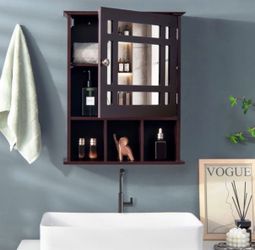 Brown Bath Cabinet