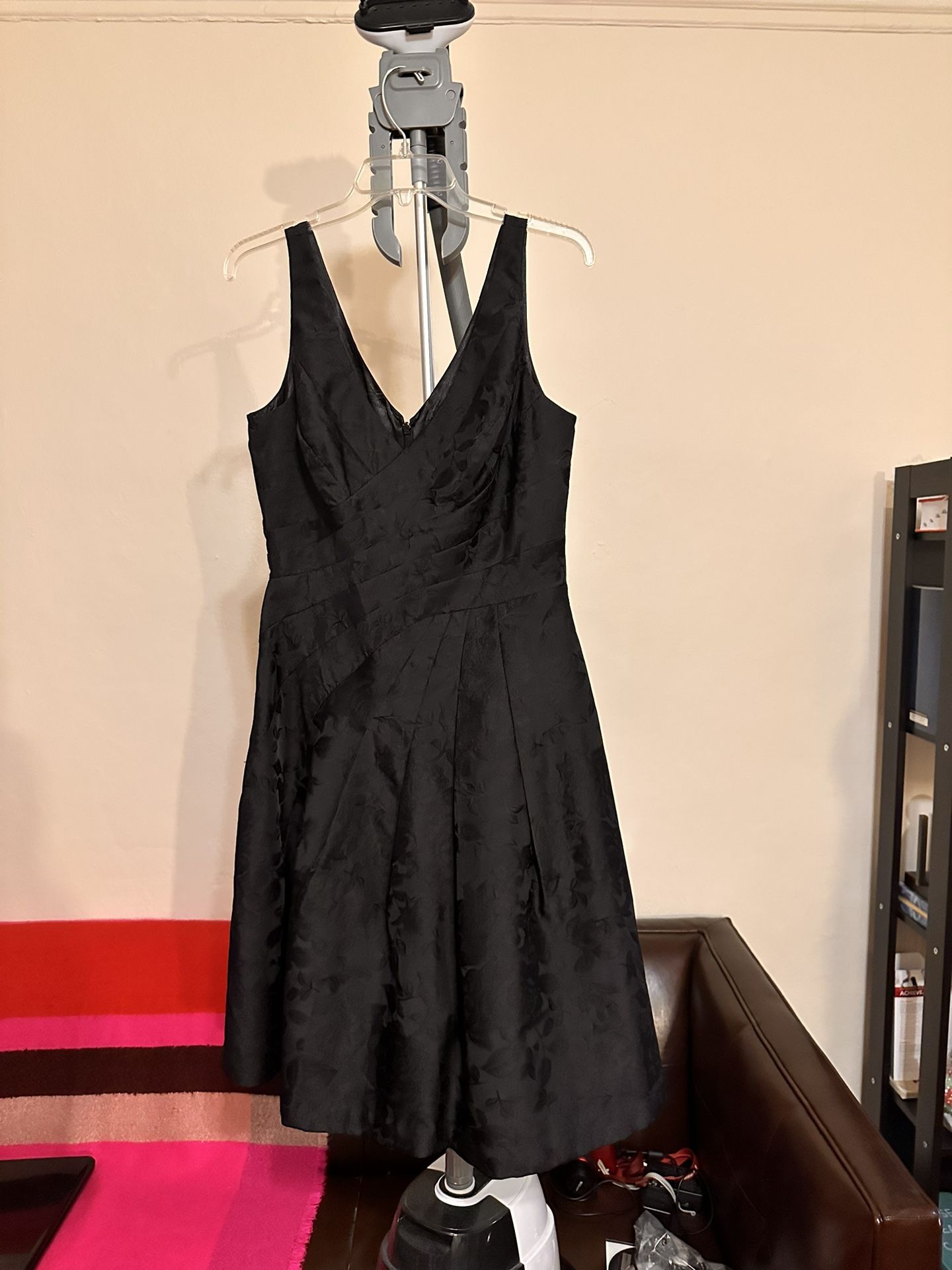 Black Satin Cocktail & Party Dress