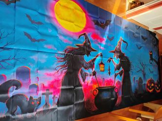 New 6' x 13' Halloween garage cover or wall banner backdy