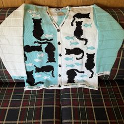 Beautiful Cat Sweater For Grandma!!!