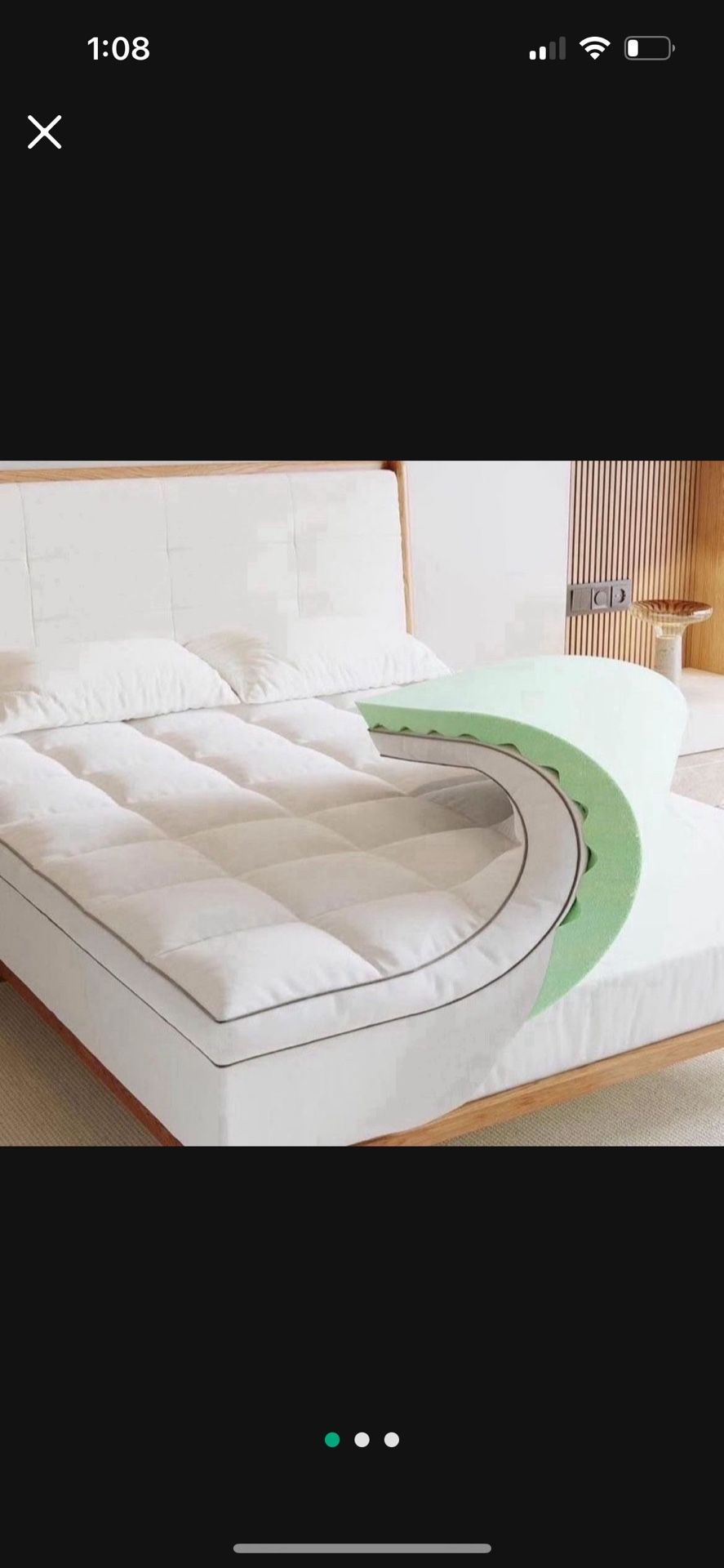 Memory Foam Mattress Topper Full, 4inch Dual Layer Cooling 2''Gel Green Tea Memory Foam & 2" PillowTop Mattress Pad, 8-21inch Deep Pocket, Egg Crate f