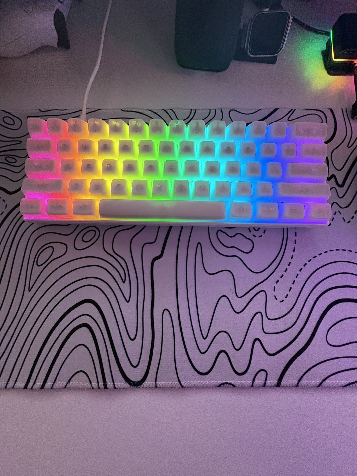 Modded Royal Kludge RK61 RGB Wired Gaming Keyboard