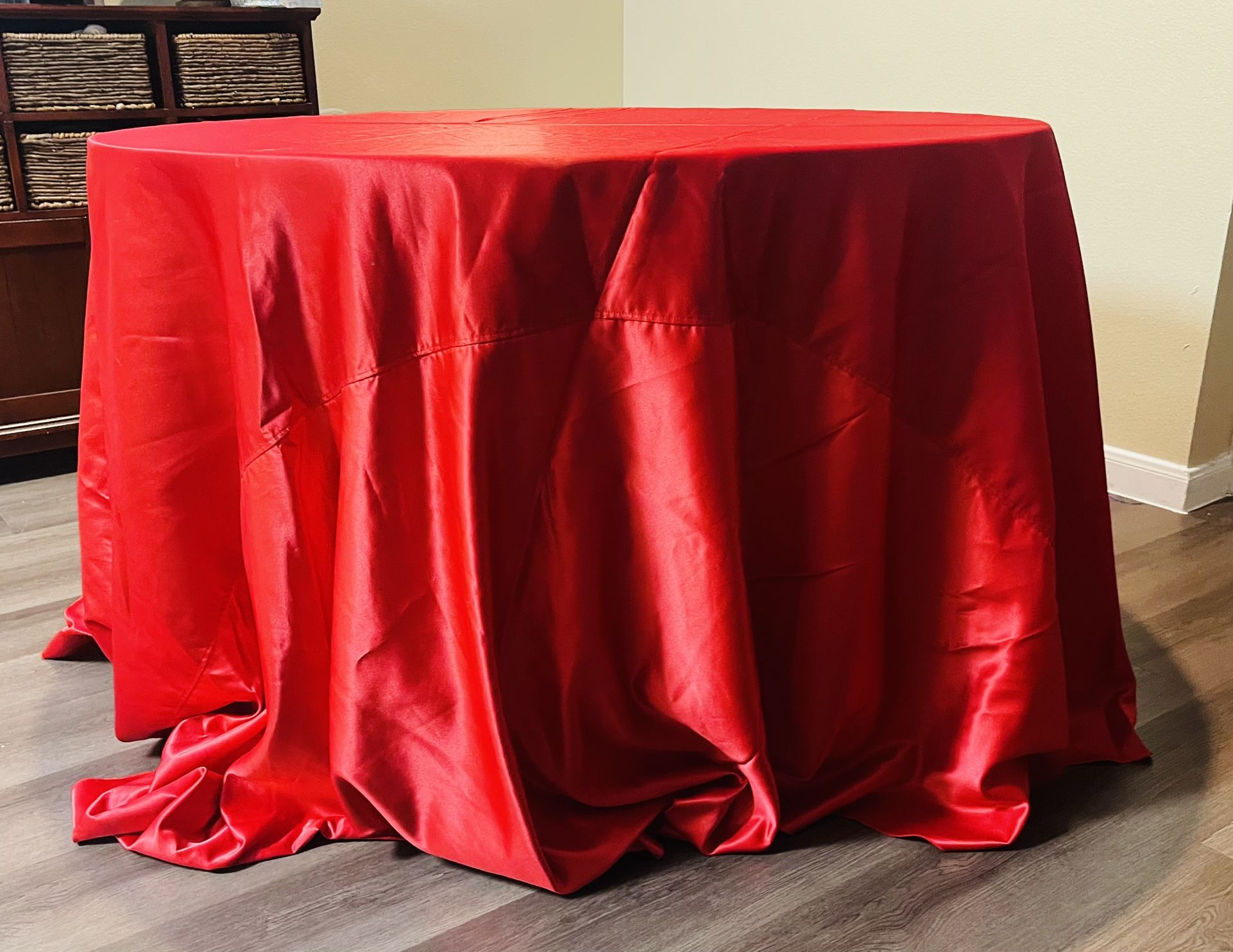 Satin Red Table Cloth