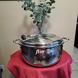 CACEROLA HONDA DE 18 QT DE ACERO INOXIDABLE 5-PLY VIDA SANA PRINCESS HOUSE 🌹🌷🌹