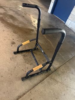 Black Steel Pull-Up and Dip Station