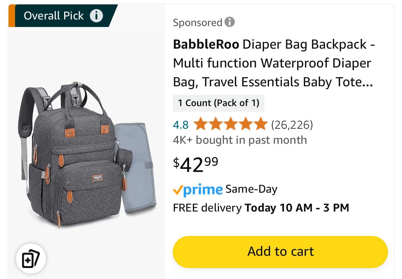 Babbleroo Baby Bag 