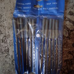 New Central Forge P4614 12pc Mini Needle File Set with Poly Handles