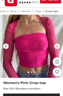 Hot pink crop top