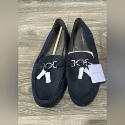 NEW NWT Aerosoles Comfort Navy Blue Deanna Tassel Loafers Driving Shoes Flats 