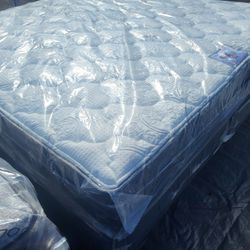 Brand New King Size Pillowtop Mattress And Box Spring Free Delivery Depends On Location 