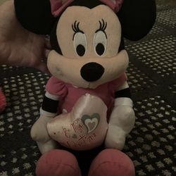 Minnie Mouse Valentines Day Plush Stuffed Animal 