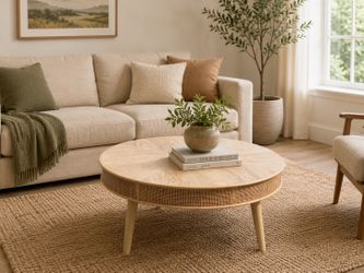 Round modern light weight coffee table