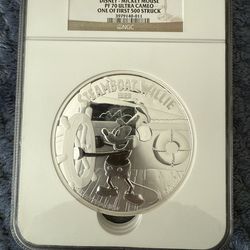 2015 1 KILO NIUE STEAMBOAT WILLIE MICKEY MOUSE NGC PF 70 ULTRA CAMEO