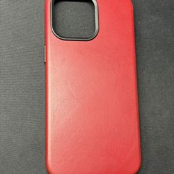 Andar Leather Case - “Technically Red “ (Apple iPhone 15 Pro Max)