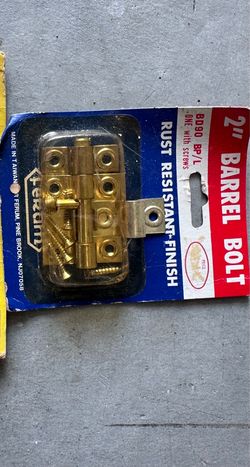 2-inch Brass-Plated Barrel Bolt