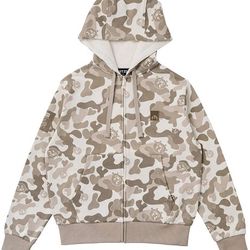 Camouflage Character Unisex Zip Up Hoodie Sweatshirt Pullover (LARGE)