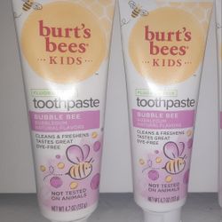 (2) burt’s bees KIDS Toothpastes 4.7 oz