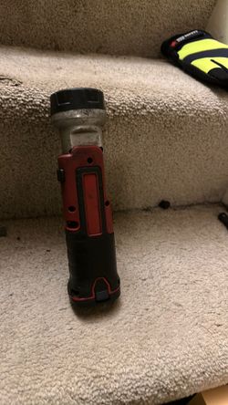 Snap on flash light with battery