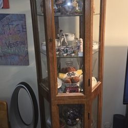 Curio Cabinet 6-sided- Wood