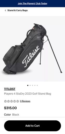Titleist Staydry Stand Up Golf Bag
