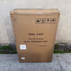 2-Tier Service Utility Cart, Flat Top, Handle & Locking Casters