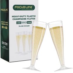 Plastic Champagne Flutes 100 pack 4.5oz