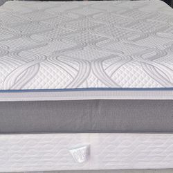 Queen Size Sealy Hybrid Mattress - Box Spring And Frame Optional