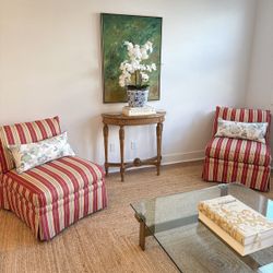 Sherrill Accent Chairs, Slipper Chairs (2) Matching Set 