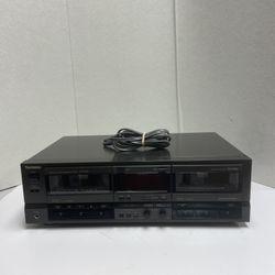 Vintage Technics RS-TR355 Dual Cassette Tape Deck HX Pro Auto Reverse - Tested