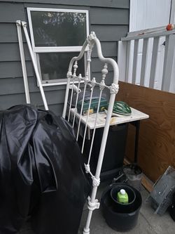 Antique White Steal headboard