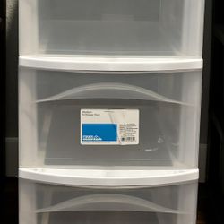 3 Drawer White Plastic 