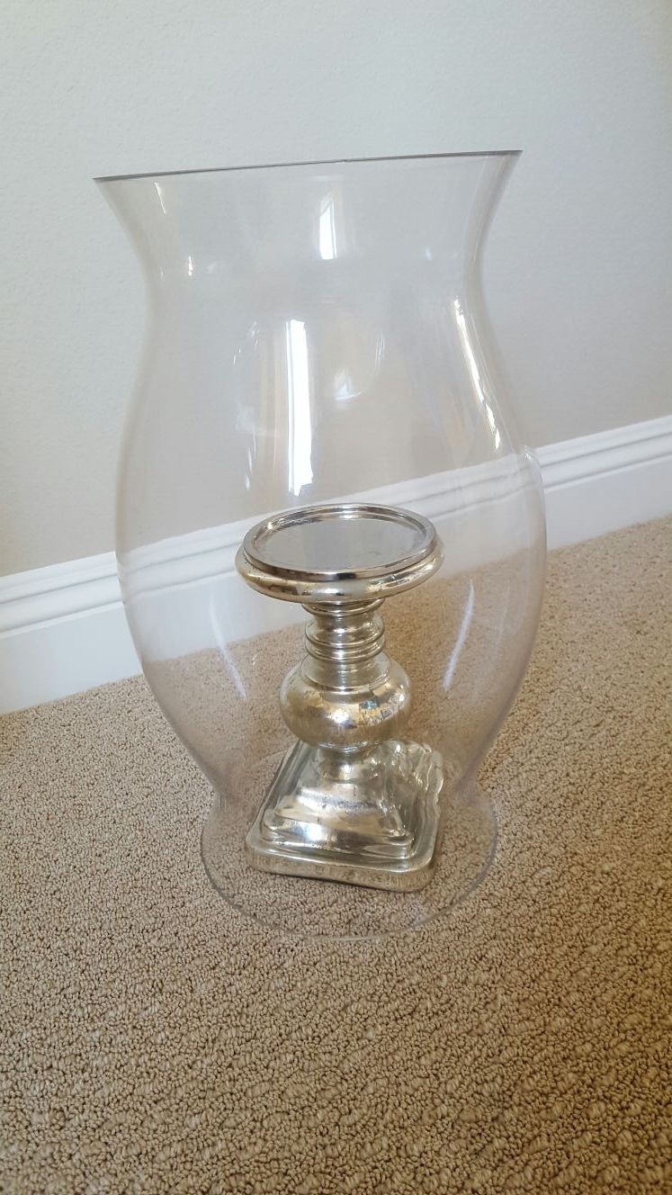 Pottery Barn glass hurricane