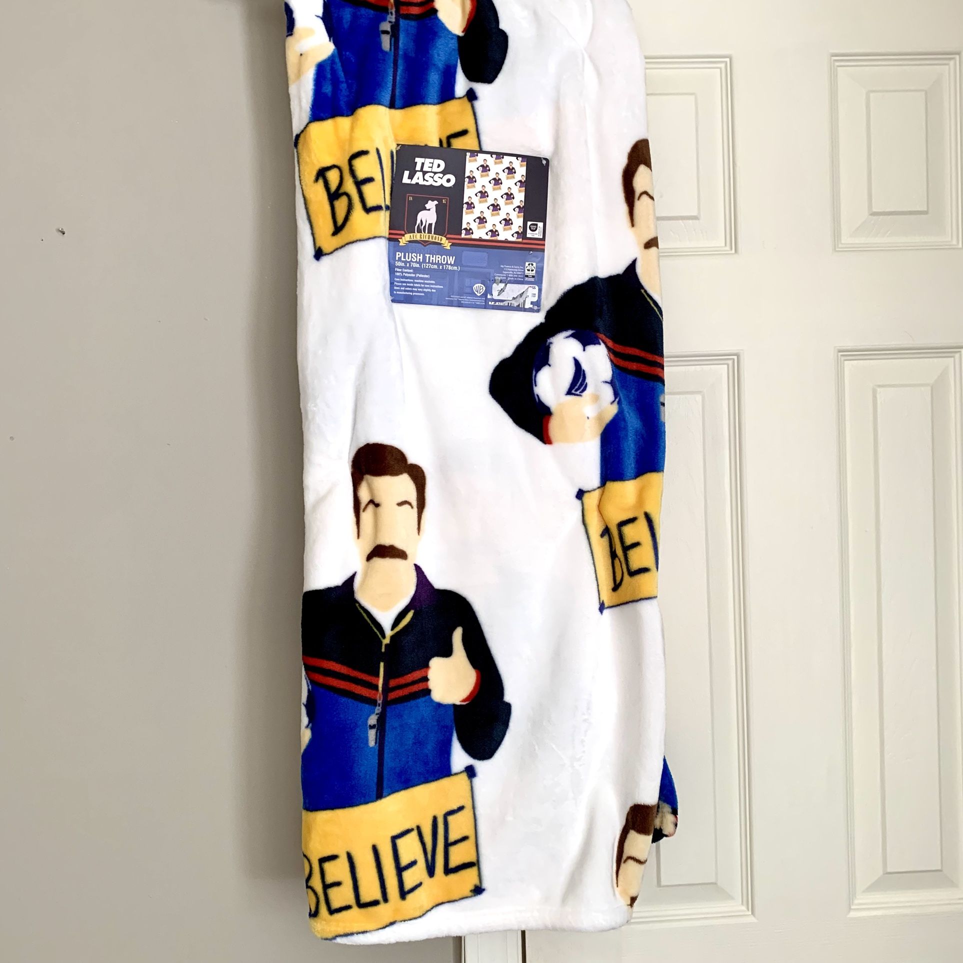 Ted Lasso Plush Throw 50in. X 70in. Soccer Comedy-Drama