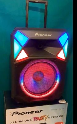 Pioneer ~ All In One Bluetooth Party Speaker w/ Stand & Wireless Mic, Stand, 700W of Powerful Bass