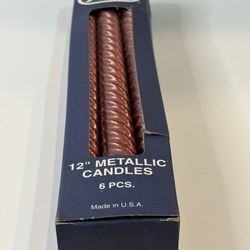 Vintage/Collectible Focus: Vintage AMI Metallic Red Spiral Taper Candles 12 Inch