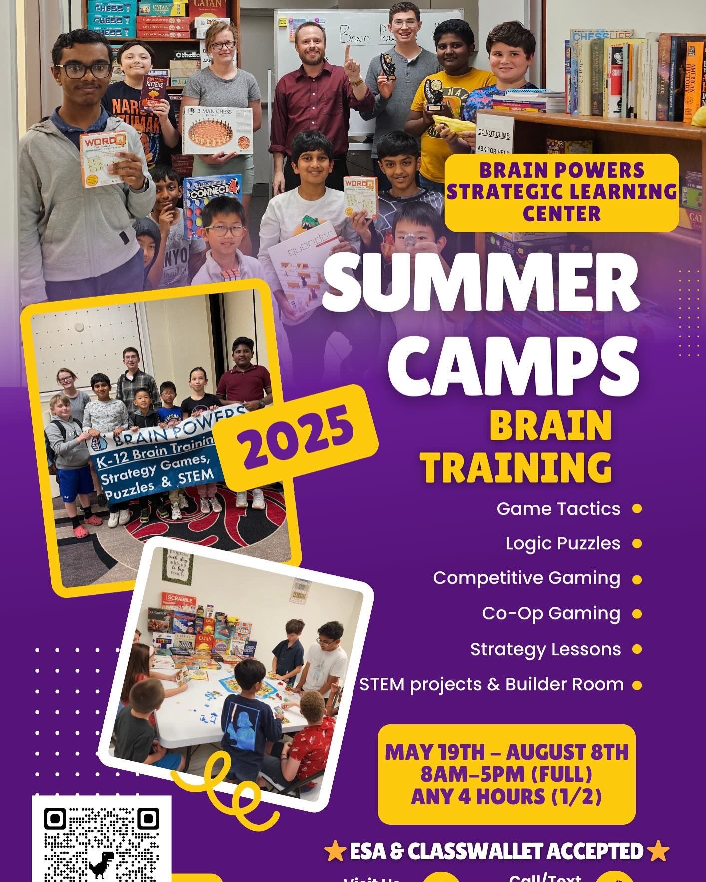 BRAIN POWERS Summer Break Strategy Games Camps!