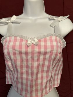  Gingham Tank Top Sz XS-S