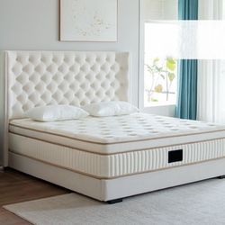 Brand New 12 Inch King Size Cooling Gel Memory Foam Hybrid Pillowtop Mattress