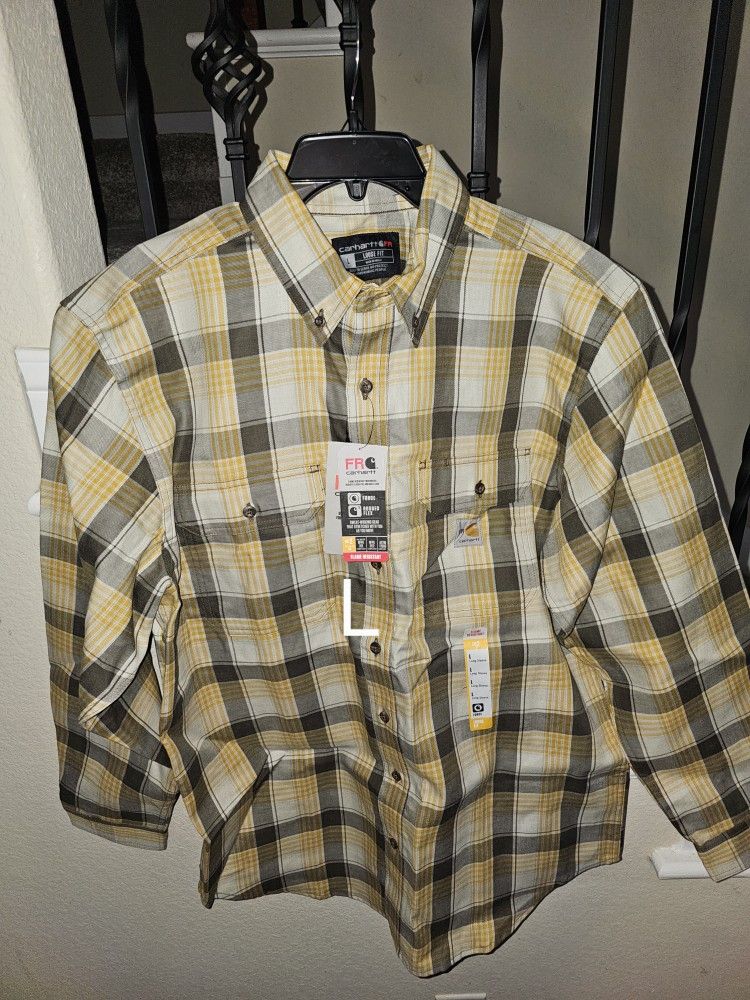 CARHARTT FRC PLAID BUTTON UP SHIRT 