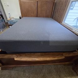 Solid Wood Bed Frame And Mattress