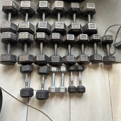 Dumbbells 5-50 weights 546lbs total
