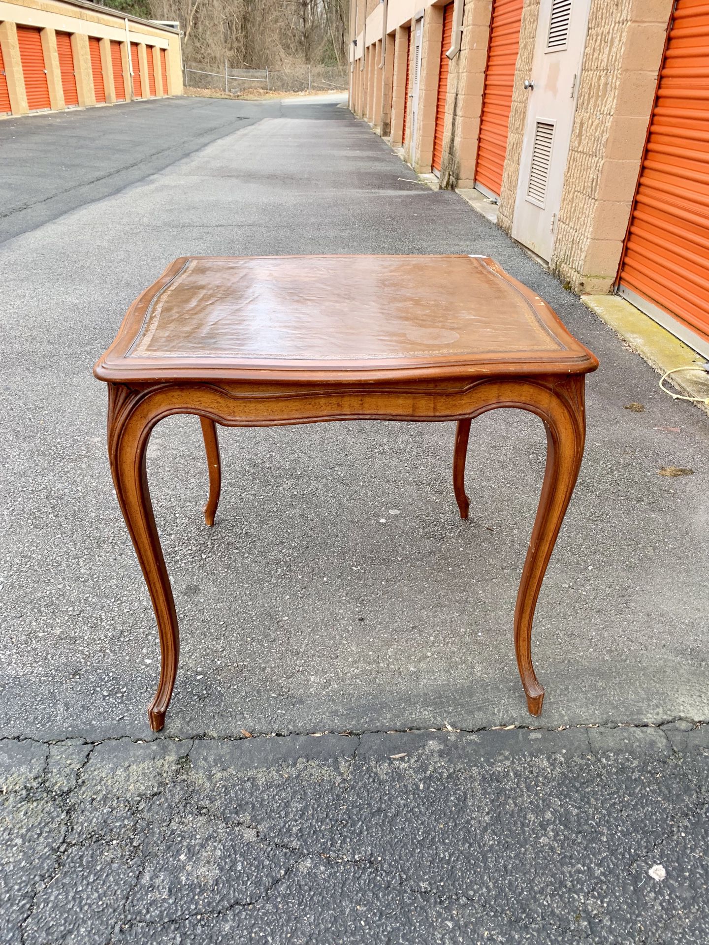 French Leather Top Table