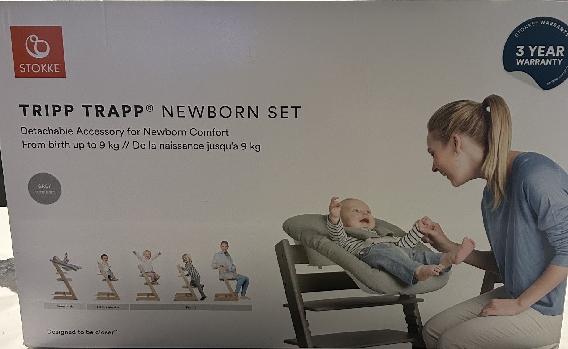 Stokke Tripp Trapp Newborn Set New in Box.