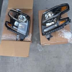  2015-2020 Chevy Tahoe Suburban Headlights with LED DRL Bulbs