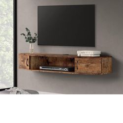 Floating TV Stand Wall Mounted Shelf