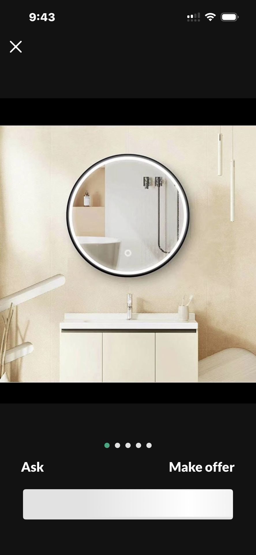 120! Brown Medicine Cabinet With LED Mirror. 24”