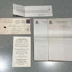 1939 Letter & Event Advertisement – Thomas Scott, Graining And Decorating