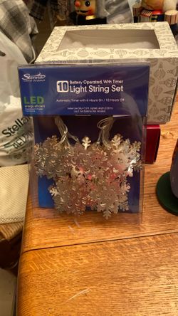 Metal Star String Lights With Timer