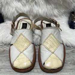 Fennix Italy sandal leather/alligator rare  size 8