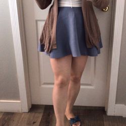 High Waisted Flowy Mini Skirt Size M